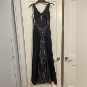Dark blue prom dress
